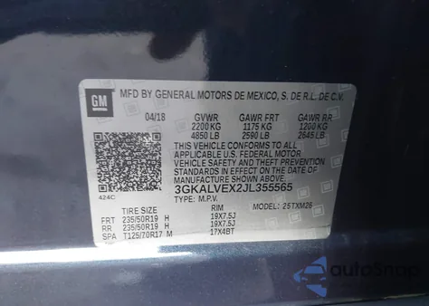 2018 GMC Terrain Slt from USA, damaged, VIN 3GKALVEX2JL355565
